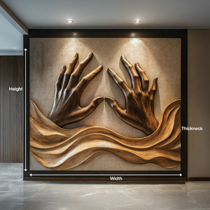 Handcrafted Wood Wall Sculpture For Living Room Charm