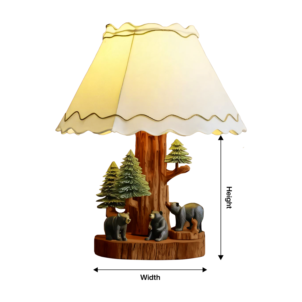 Rustic Bear Table Lamp For Cozy Winter Decor