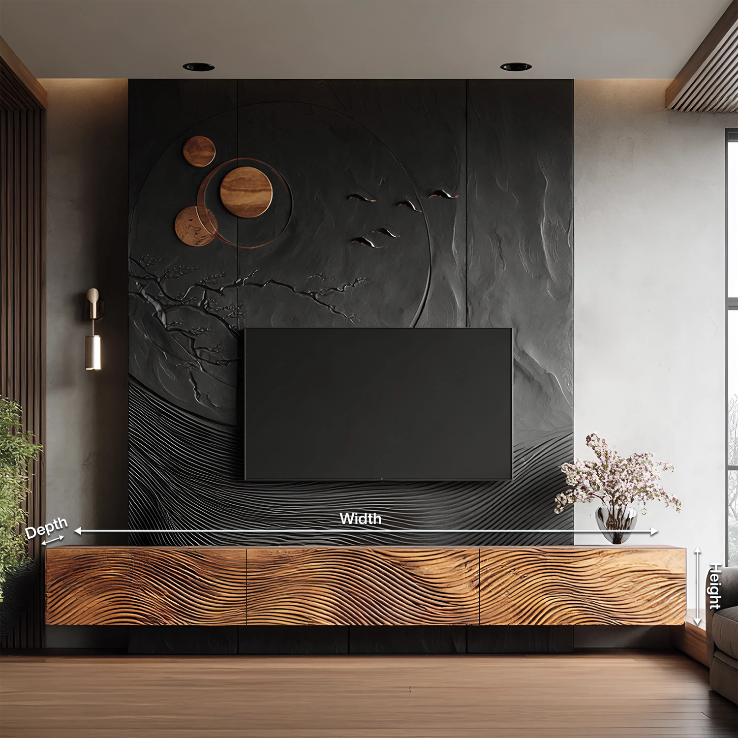Handcrafted TV Console For Living Room Decor