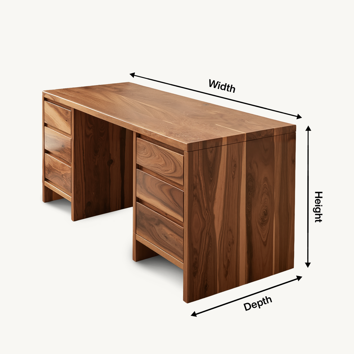 Modern Desk With Drawers Minimalist Office Table For Home Study And Workspace