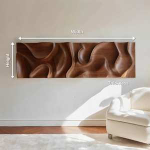 Minimalist Wall Art With 3D Carved For Living Room