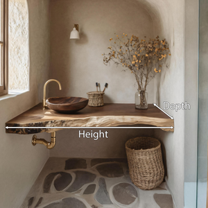 Solid Wood Floating Vanity For Farmhouse Bathroom