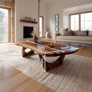 Rustic Solid Wood Coffee Table For Living Room Decor Ideas