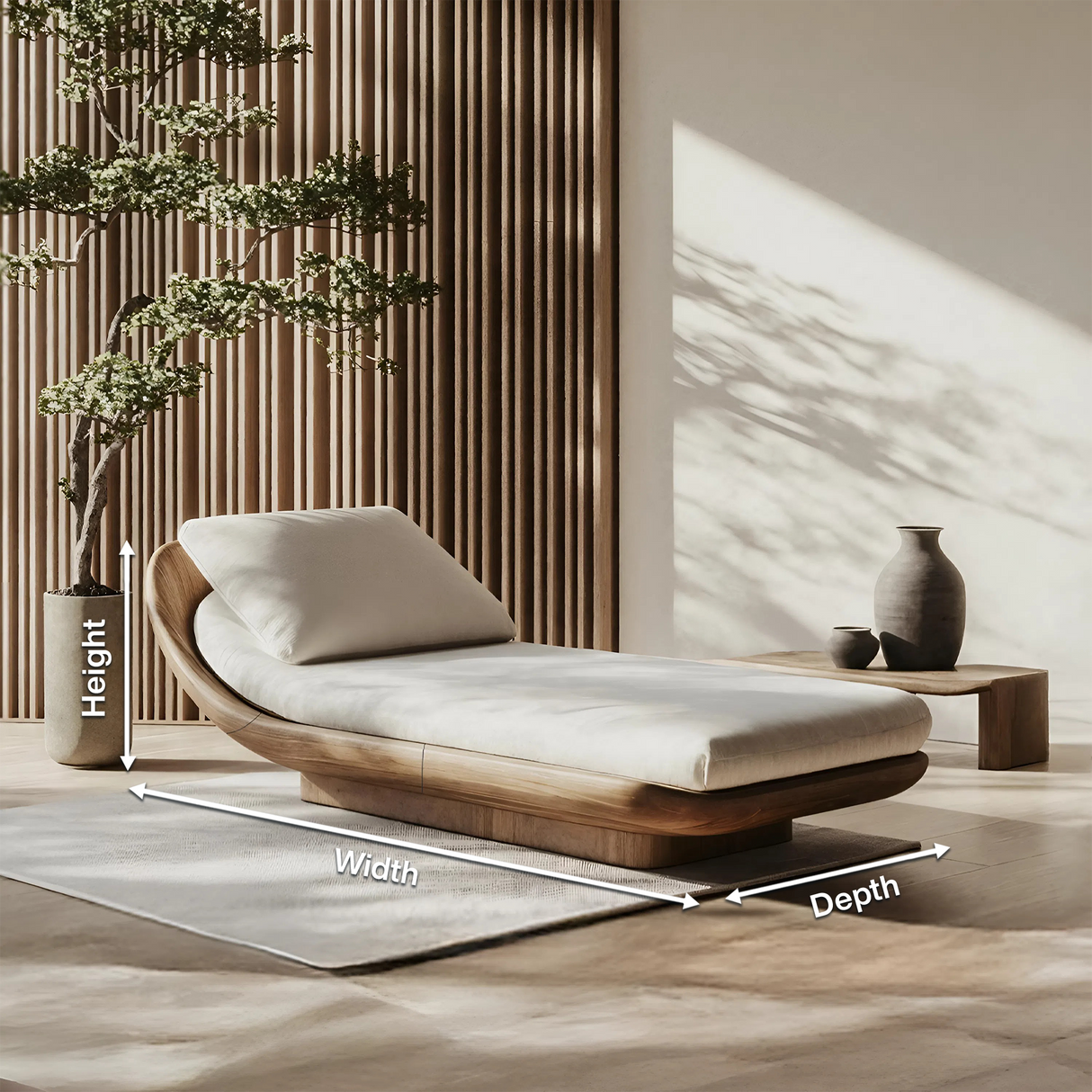 Farmhouse Solid Wood Garden Daybed For Rustic Bedroom Design