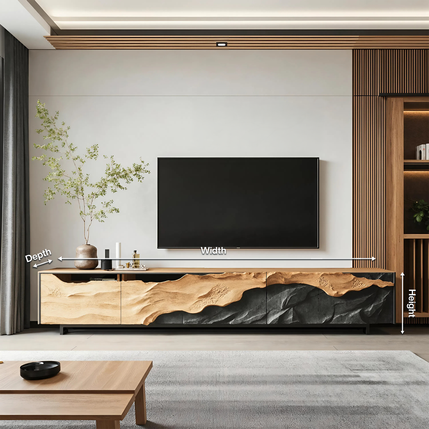 Mid Century TV Console For Modern Living Room