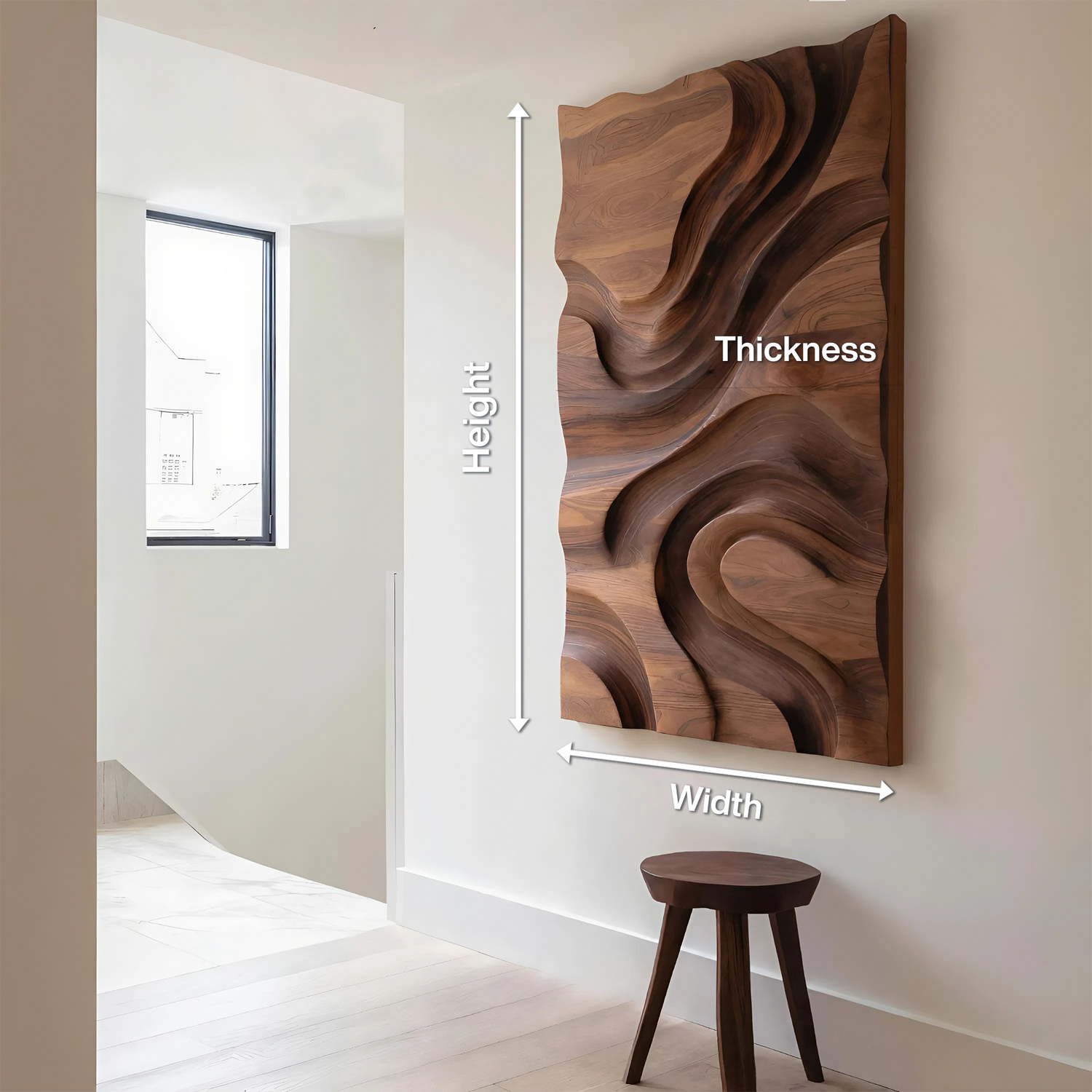 Modern Organic Wall Art Panel For Living Room Decor