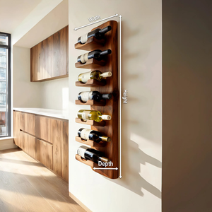 Vertical Wine Rack Wall Mounted For Dining Or Home Bar