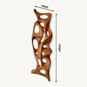 Organic Wall Sculpture Shelf Carved Display Piece For Living Room And Hallway