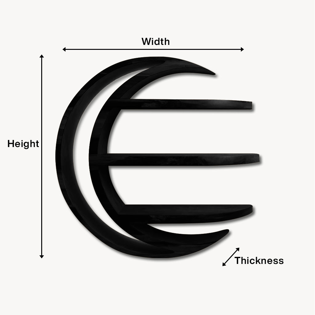 Modern Moon Shelf Crescent Wall Display For Bedroom And Nursery