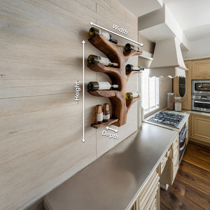 Organic Tree Style Wall Wine Rack For Kitchen Decor