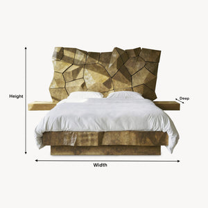 Modern Geometric Headboard Panel For King Or Queen Bed