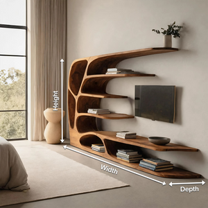Modern Organic TV Display Shelf For Living Room