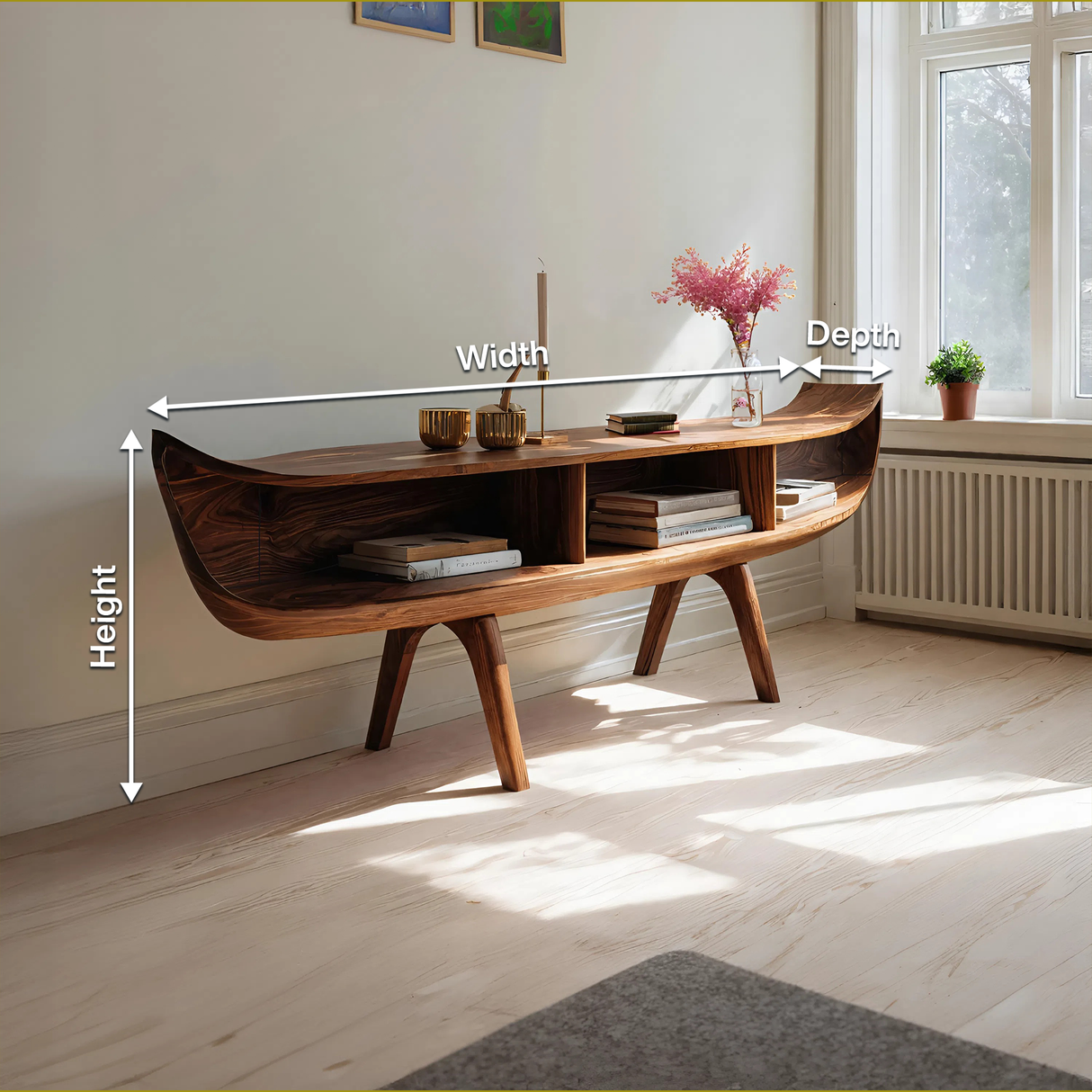Handcrafted Live Edge Entryway Table For Rustic Home Decor