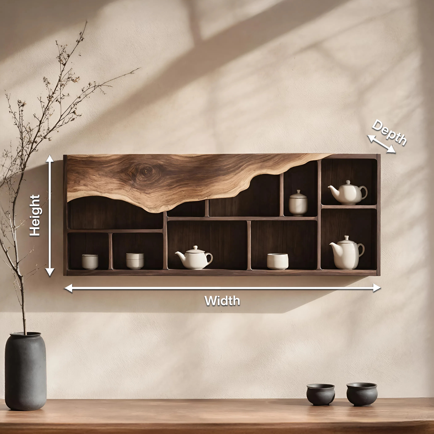 Farmhouse Bookshelf In Solid Wood For Living Room Style