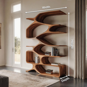 Organic Sculptural Bookshelf For Living Decor