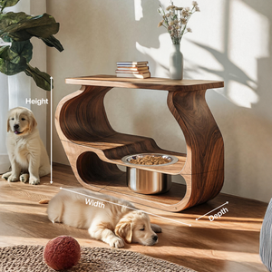 Wooden Dog Bowl Stand Farmhouse Style For Dogs