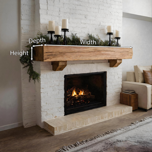Rustic Fireplace Mantel Beam For Living Room