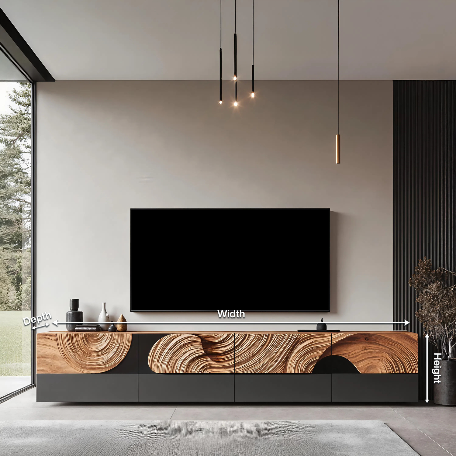 Farmhouse TV Cabinet For Living Room Furniture