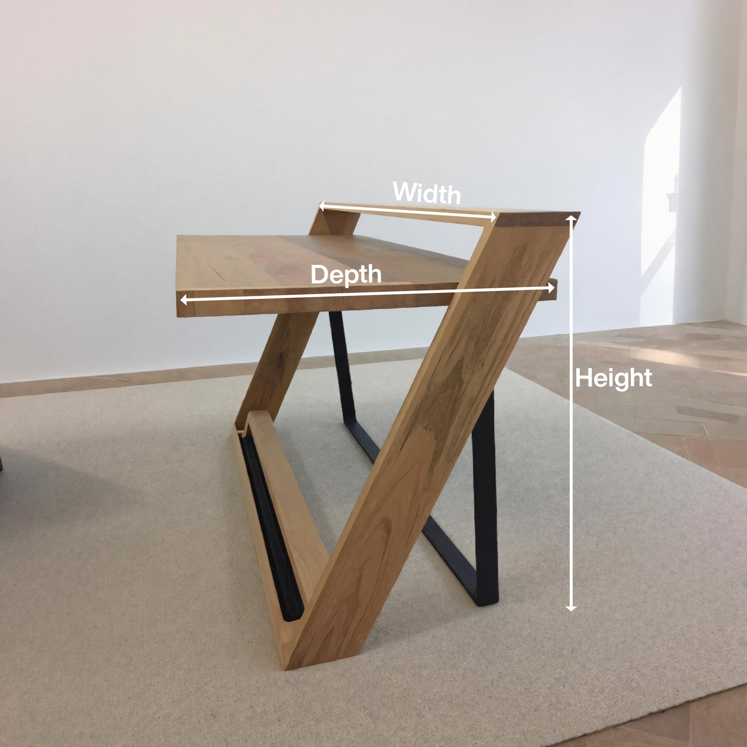 Unique Angular Desk With Z Frame For Home Or Office
