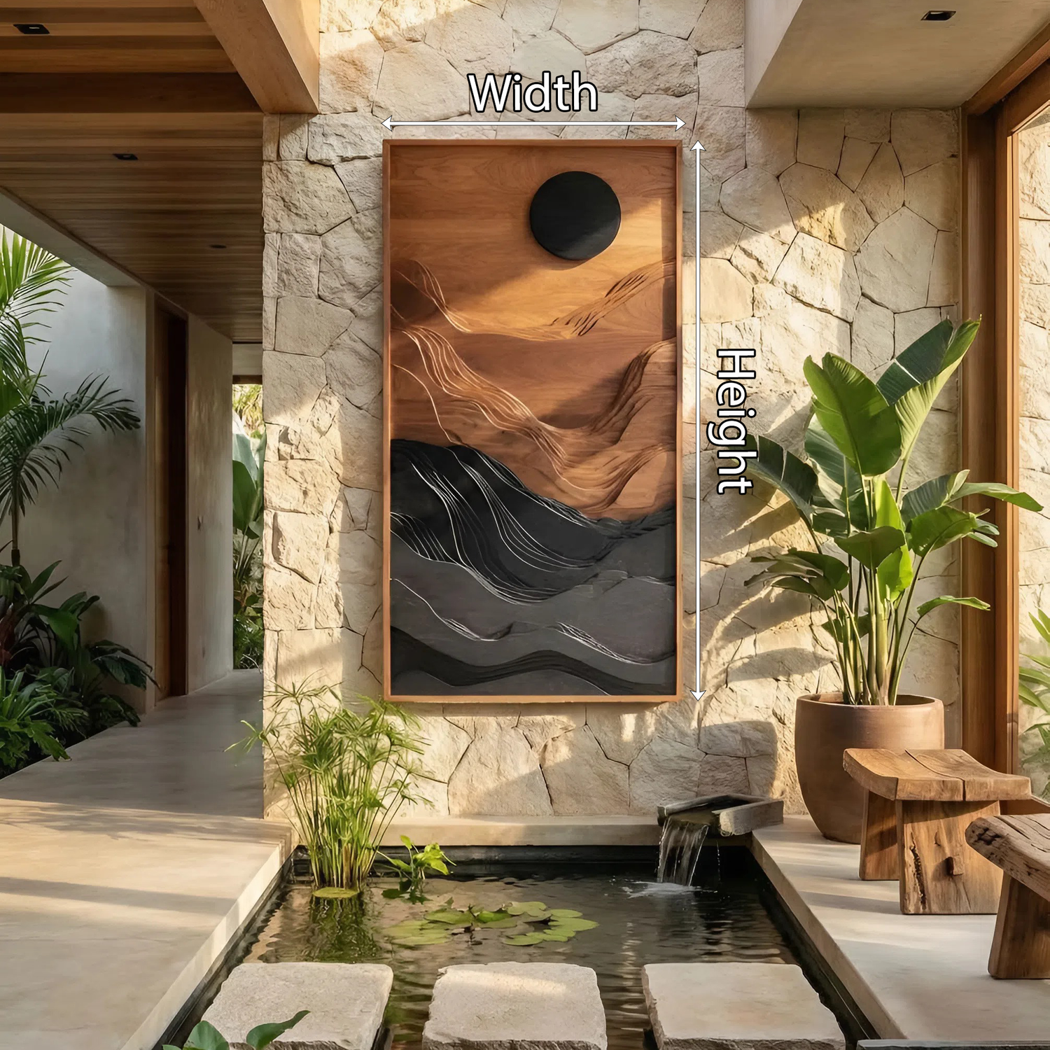 Mid Century Abstract Wall Sculpture For Living Room Accent