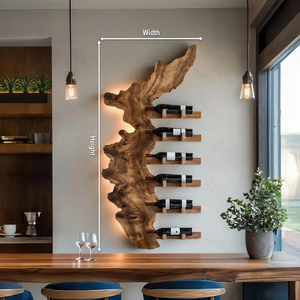 Farmhouse Solid Wood Wine Rack For Entryway Design And Style