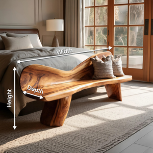 Rustic Solid Wood Bench For Entryway And Foyer Decor