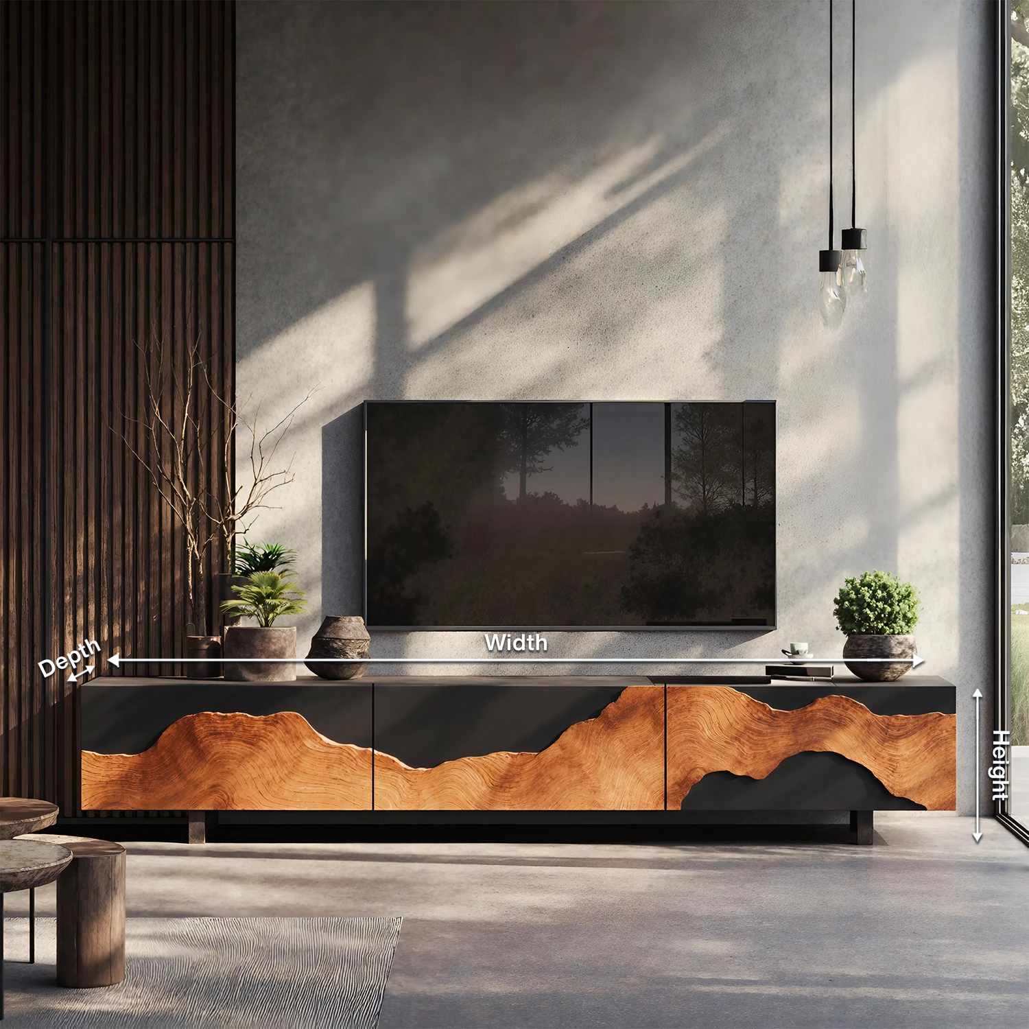 Handcrafted Farmhouse TV Console For Living Room