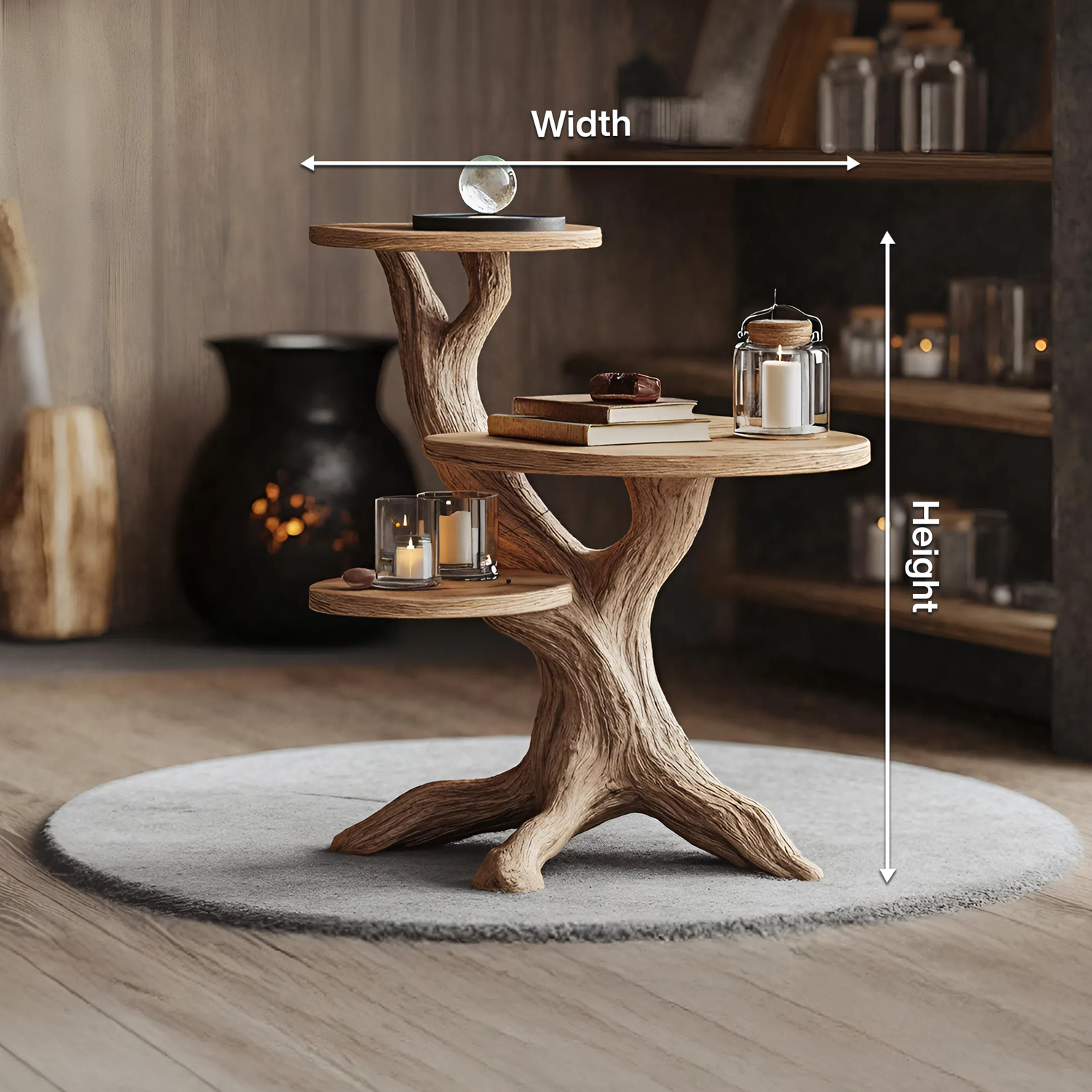 Mid Century Round End Table For Entryway Design Gothic Halloween Decor