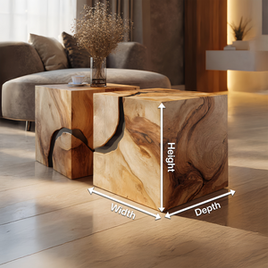 Farmhouse Wooden Square Coffee Table For Cozy Interiors