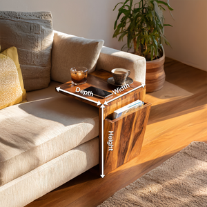 Handcrafted Live Edge Armrest For Unique Sofa Style