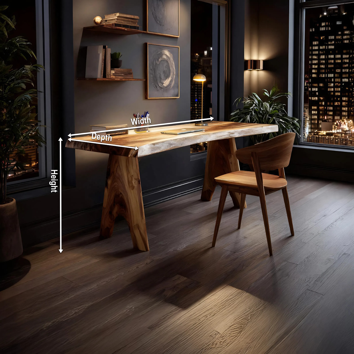 Modern Wooden Desk For Home Study And Creative Space