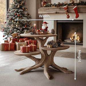 Rustic Solid Wood End Table For Warm Living Room