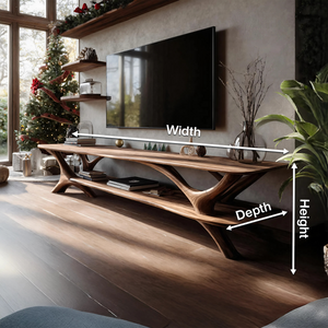 Farmhouse Wooden Live Edge TV Console For Holiday Living Room Gift