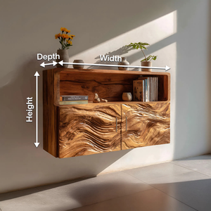 Rustic Live Edge Floating Shelf For Living Room Wall Decor Display