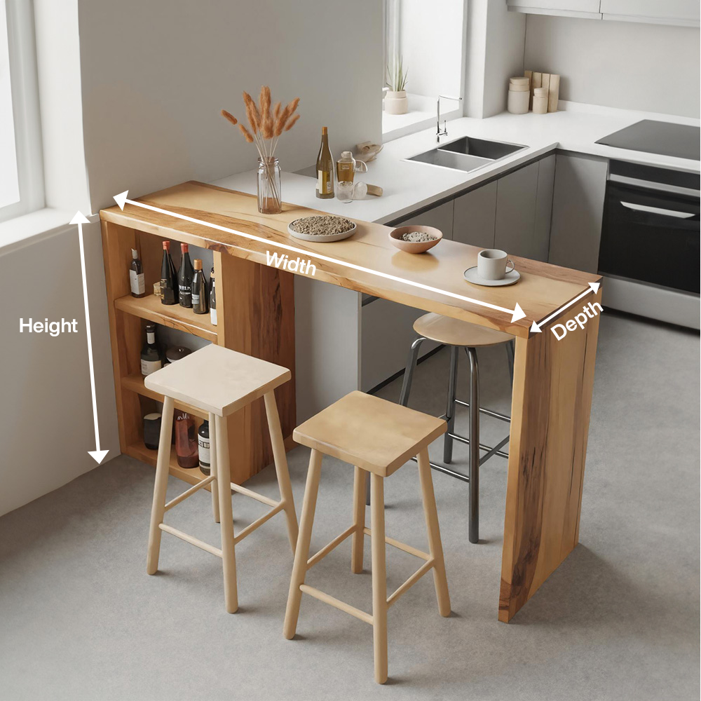 Compact Bar Table With Storage For Small Dining Area