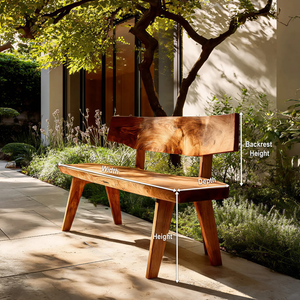 Modern Outdoor Wooden Bench For Garden And Patio