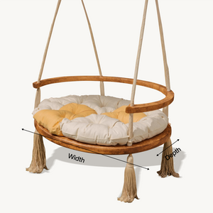 Boho Round Swing Chair For Porch Or Garden