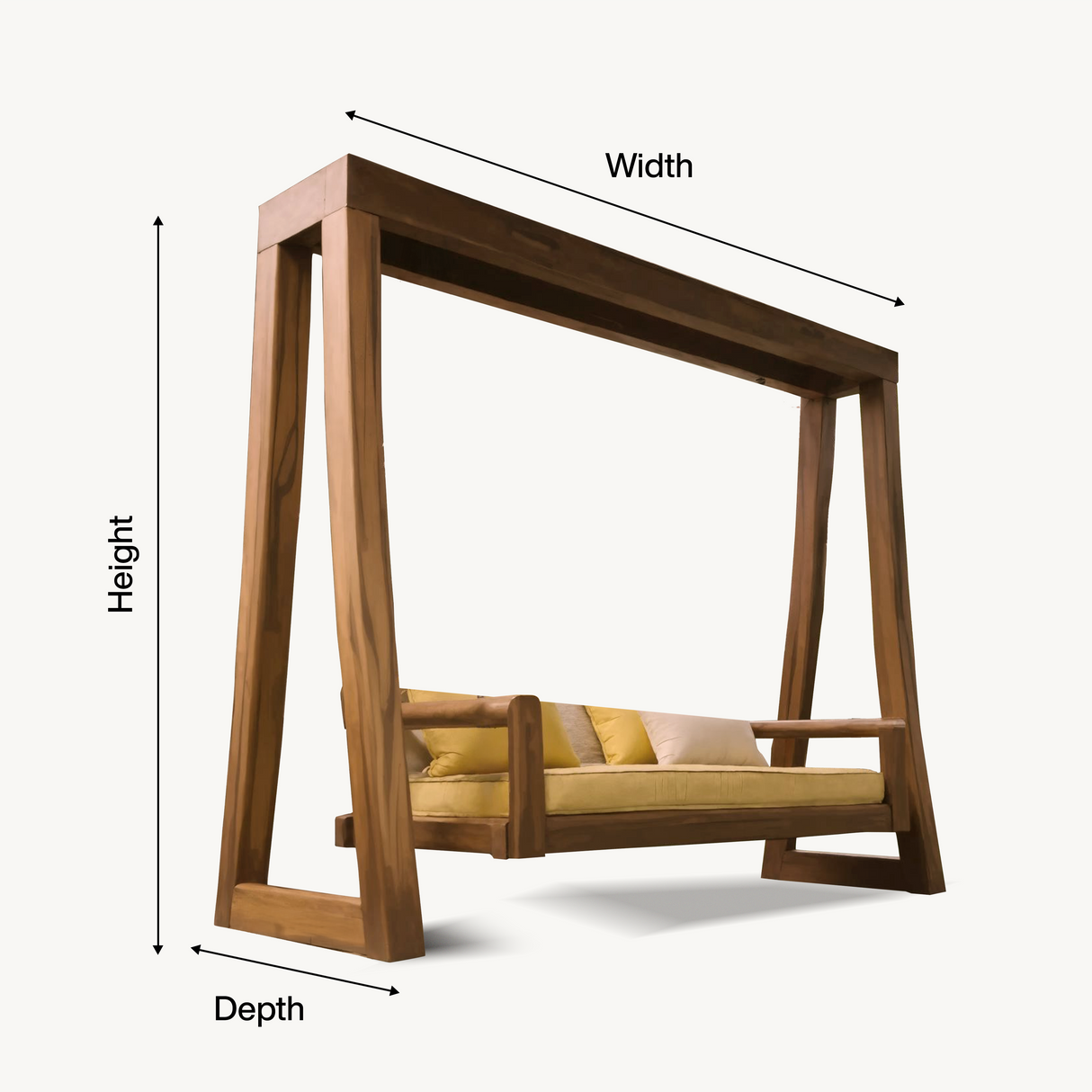 Contemporary Outdoor Swing Bench For Garden Patio Relaxation