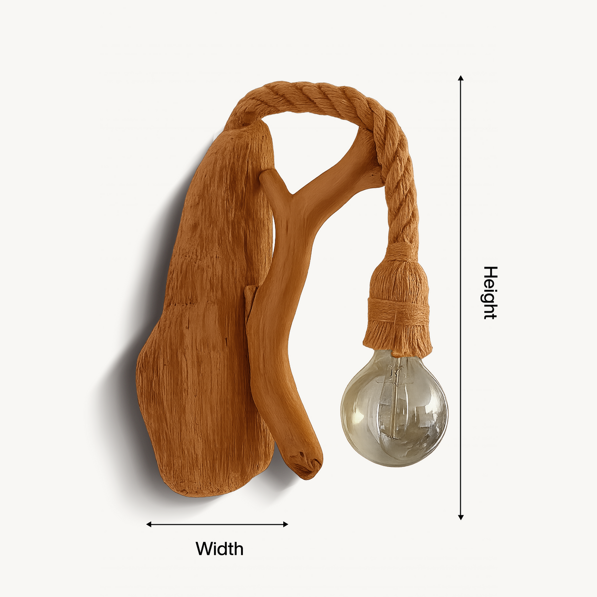 Rustic Wall Light Featuring Driftwood For Living Room