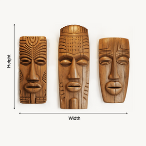 Tribal Wall Sculpture Set For Living Room Decor