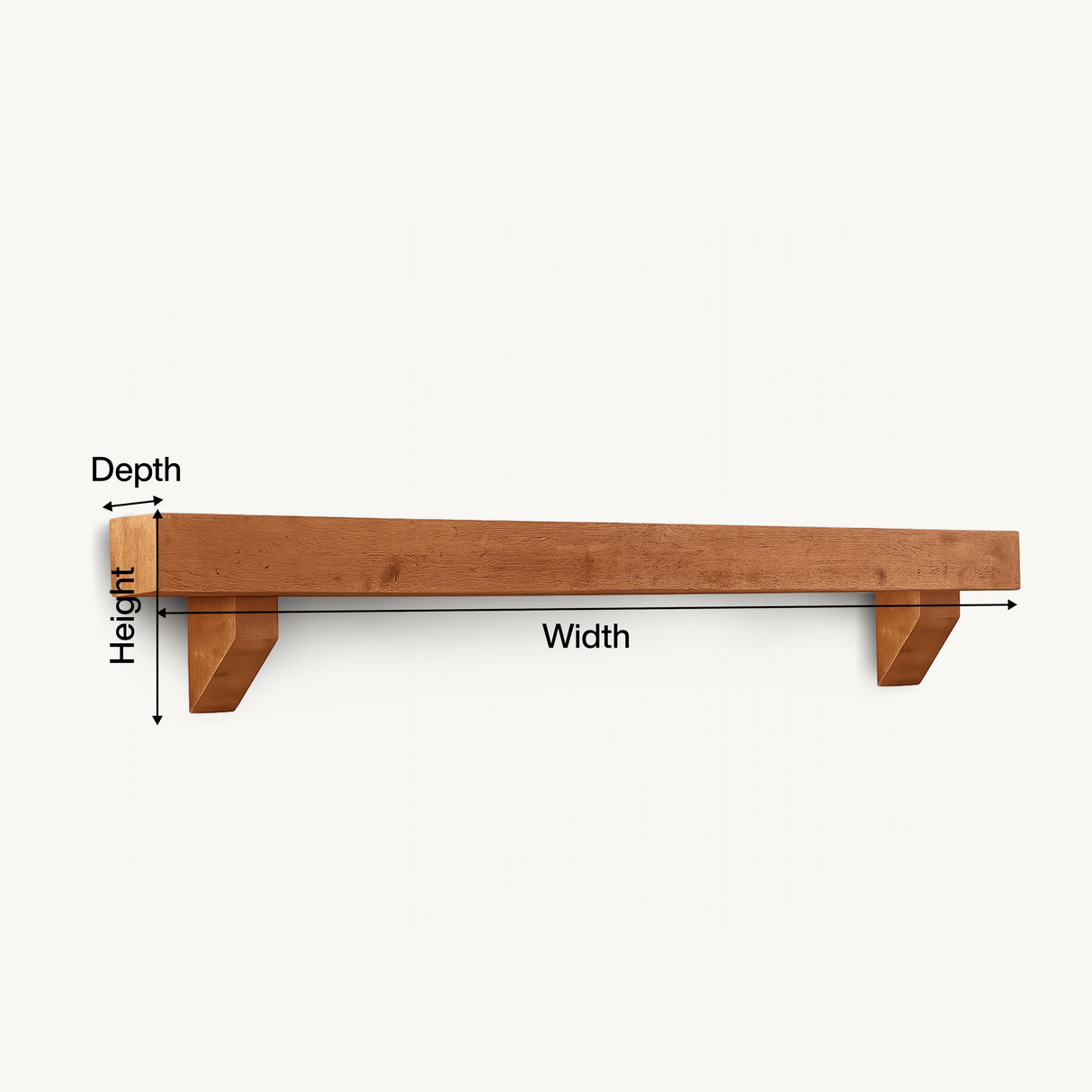 Rustic Fireplace Mantel Shelf For Living Room Cabin Decor