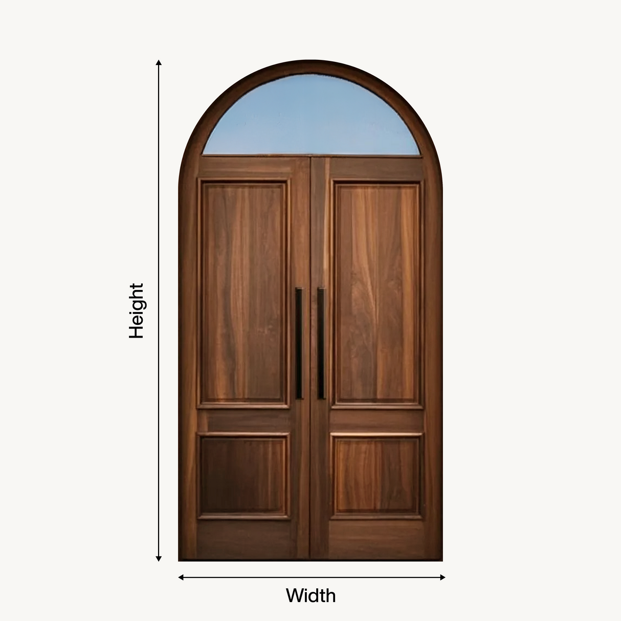Modern Arched Entry Door For Minimalist Contemporary Home