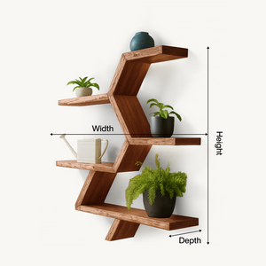 Modern Geometric Wall Shelf For Indoor Plants Display