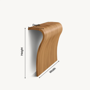 Modern Sculptural Curved Console Table For Entryway And Living Room