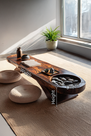 Farmhouse Solid Wood Coffee Table For Living Room And Entryway Design