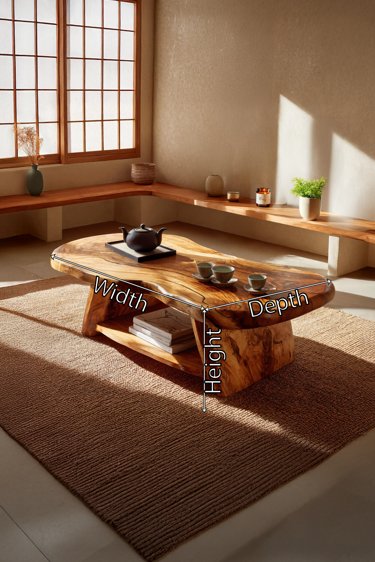 Modern Solid Wood Coffee Table For Living Roomdecor And Interior Design