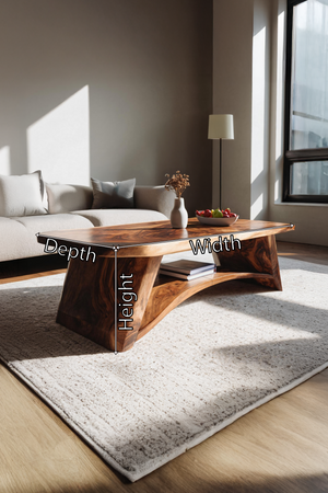 Mid Century Solid Wood Coffee Table For Living Room Furniture Decor