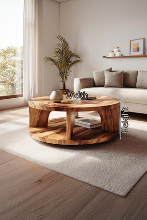 Farmhouse Wooden Live Edge Coffee Table For Living Room Entryway Design