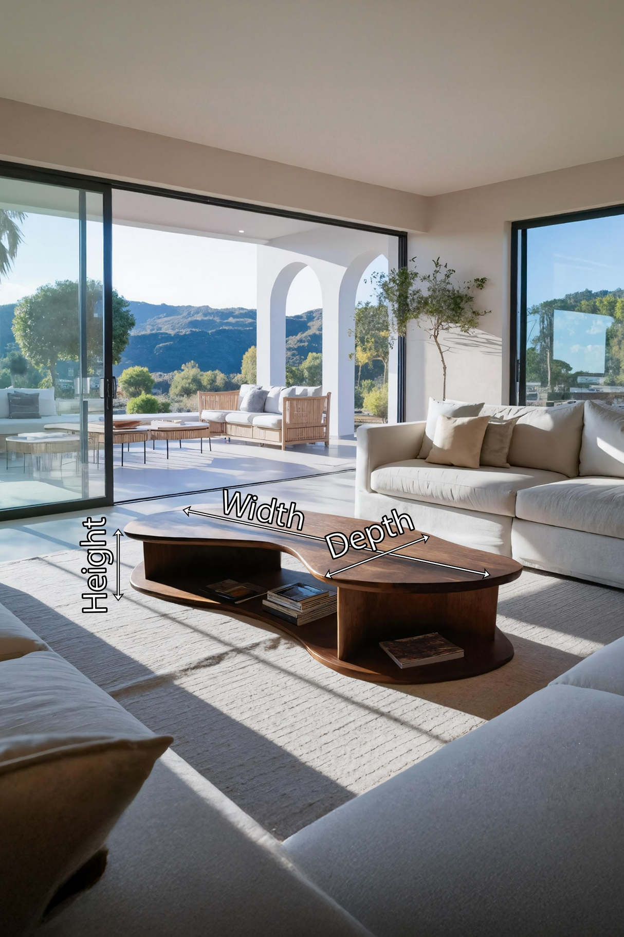 Handcrafted Solid Wood Coffee Table For Living Room Accent