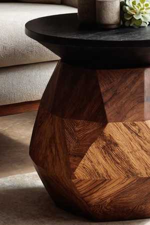 Modern Solid Wood End Table For Minimal Interior Design